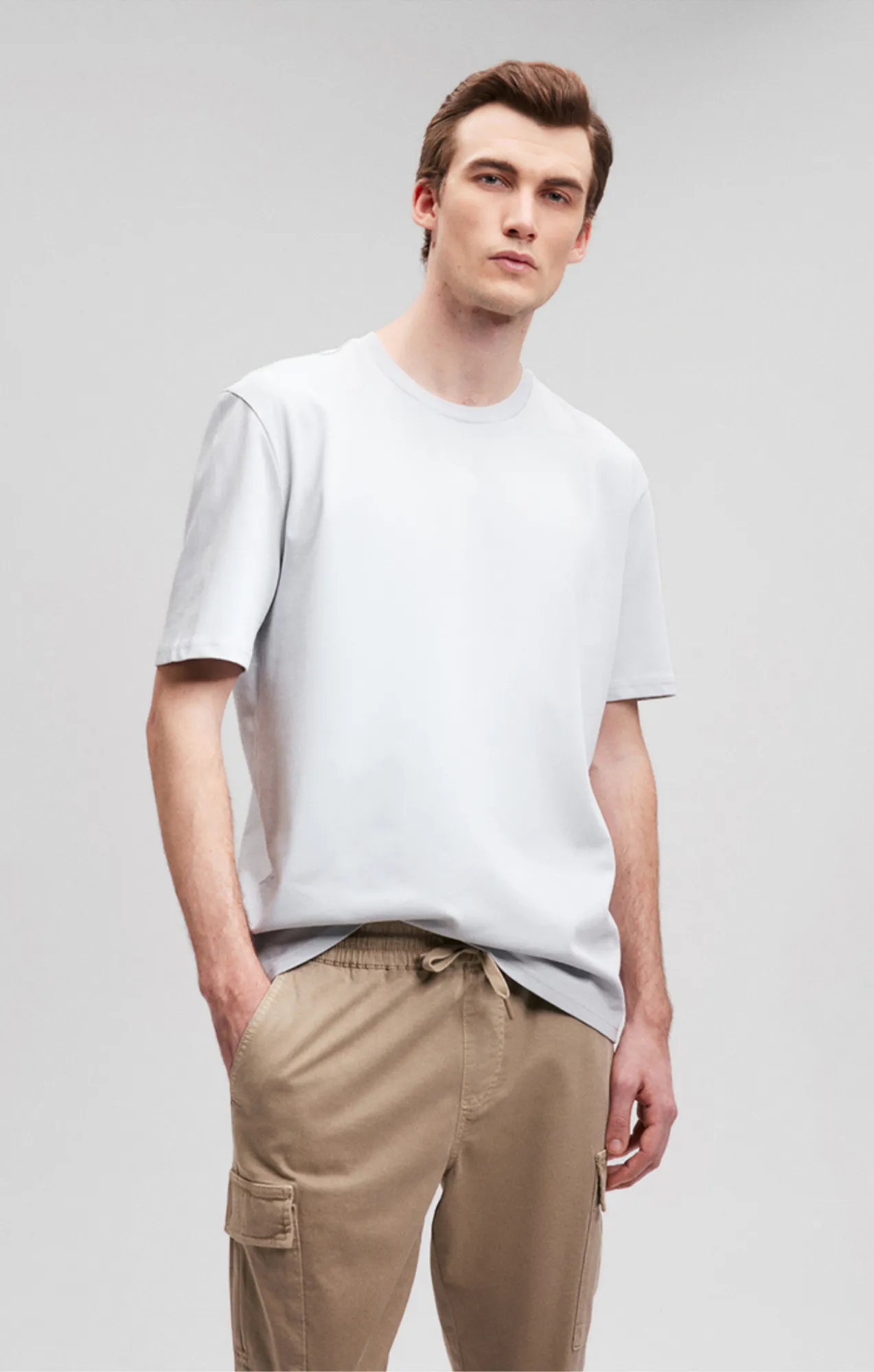 HEAVY WEIGHT T-SHIRT IN PEARL BLUE sold by Mavi