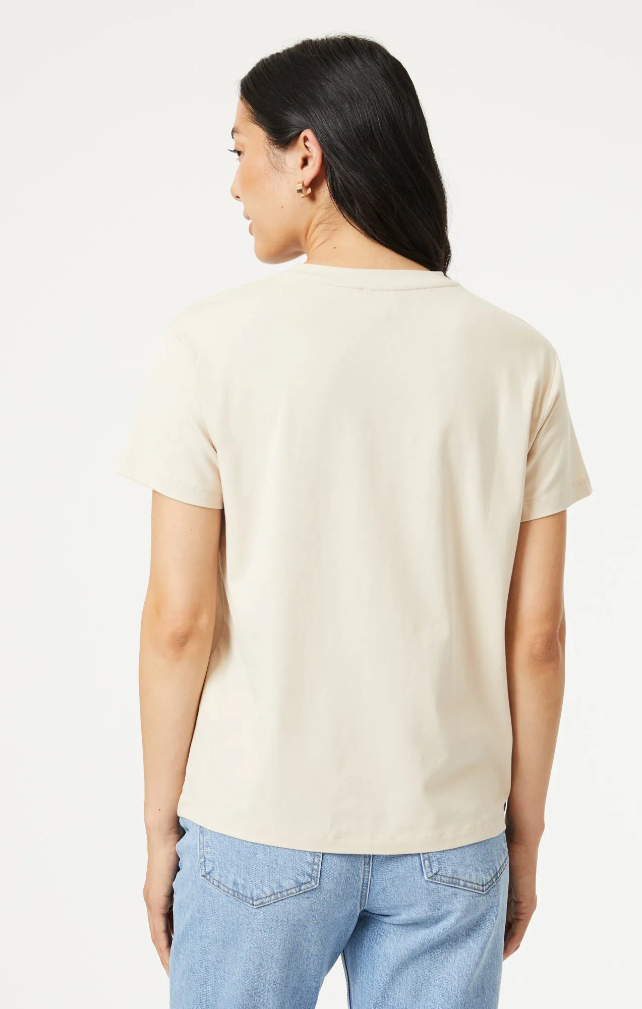 CREW NECK T-SHIRT IN BEIGE NATURAL DYE sold by Mavi product image thumbnail 3