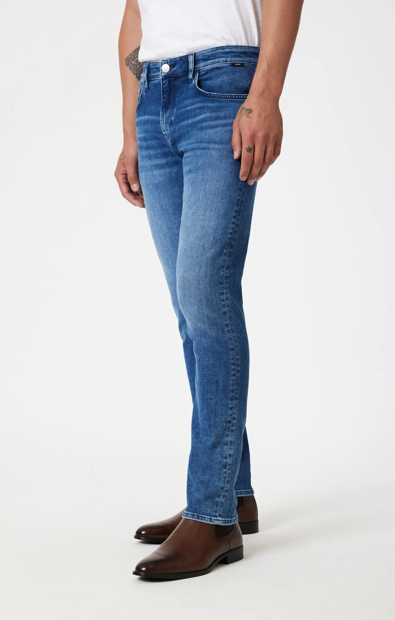 JAKE SLIM LEG IN DARK BRUSHED FEATHER BLUE sold by Mavi product image thumbnail 4