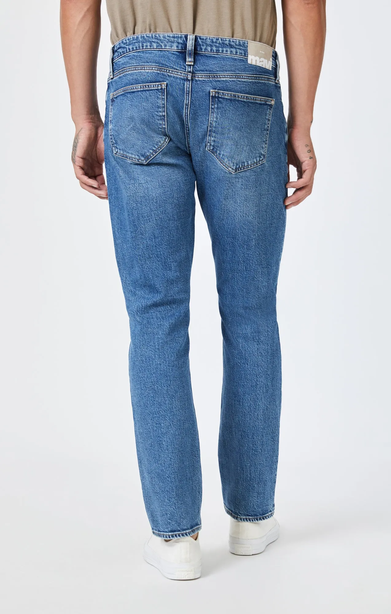 MARCUS SLIM STRAIGHT LEG IN DARK BRUSHED RECYCLED BLUE sold by Mavi product image thumbnail 4