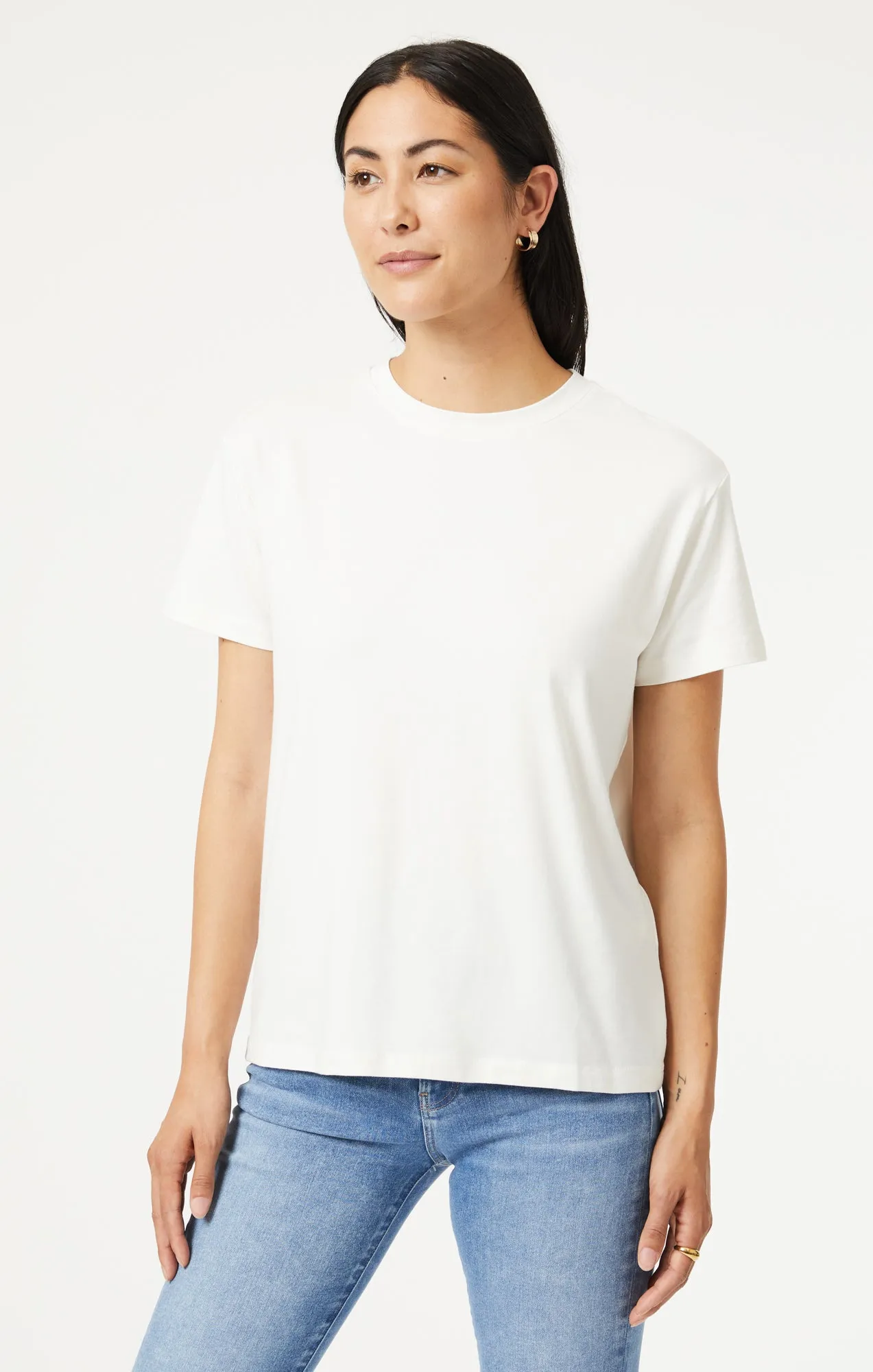CREW NECK T-SHIRT IN WHITE NATURAL DYE sold by Mavi product image thumbnail 2