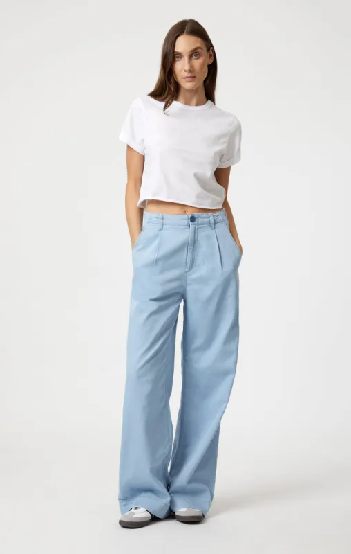 PERA PLEATED WIDE LEG IN LIGHT BLUE LIGHT DENIM sold by Mavi