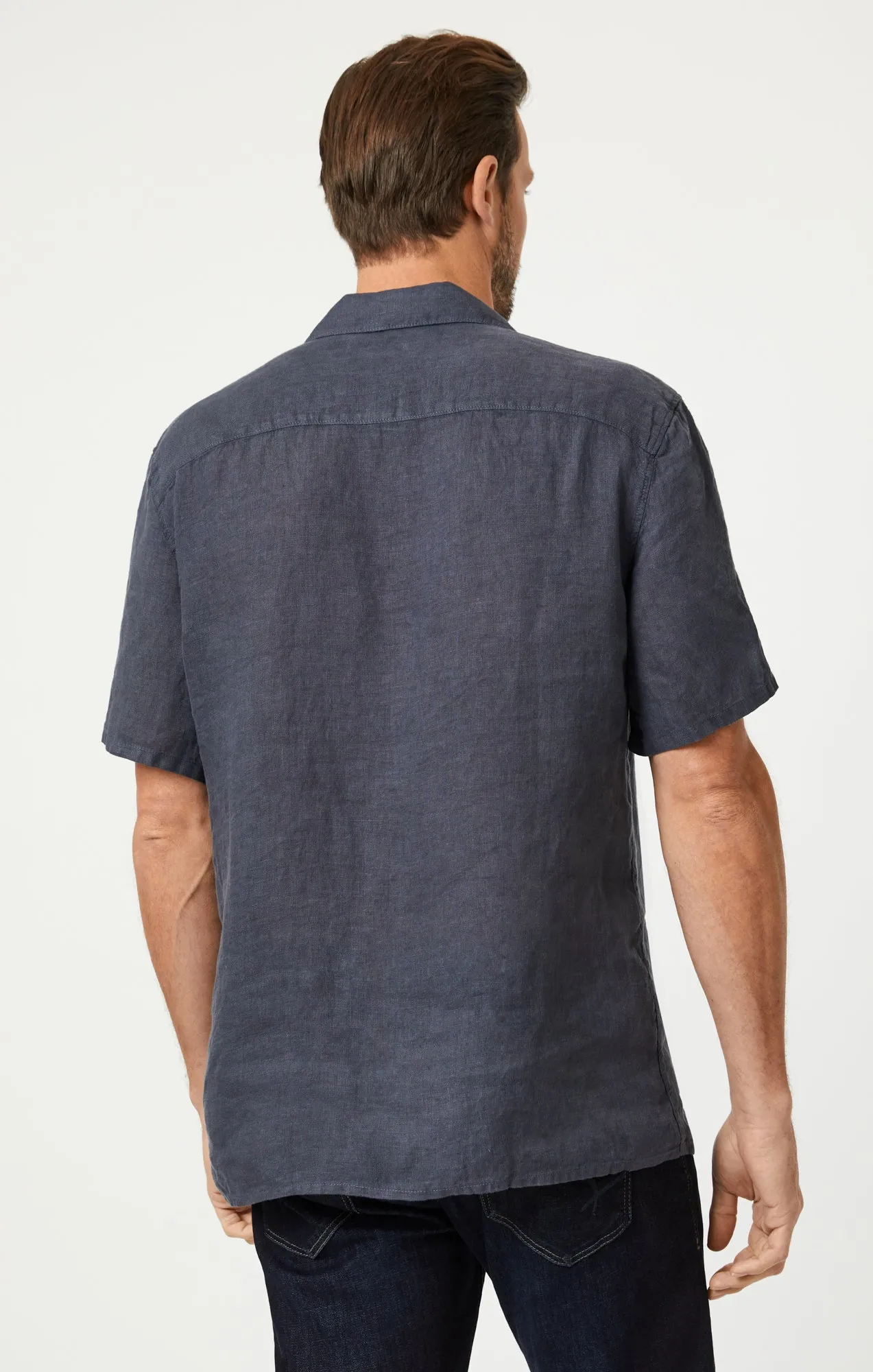 LINEN SHORT SLEEVE SHIRT IN PERISCOPE sold by Mavi product image thumbnail 3