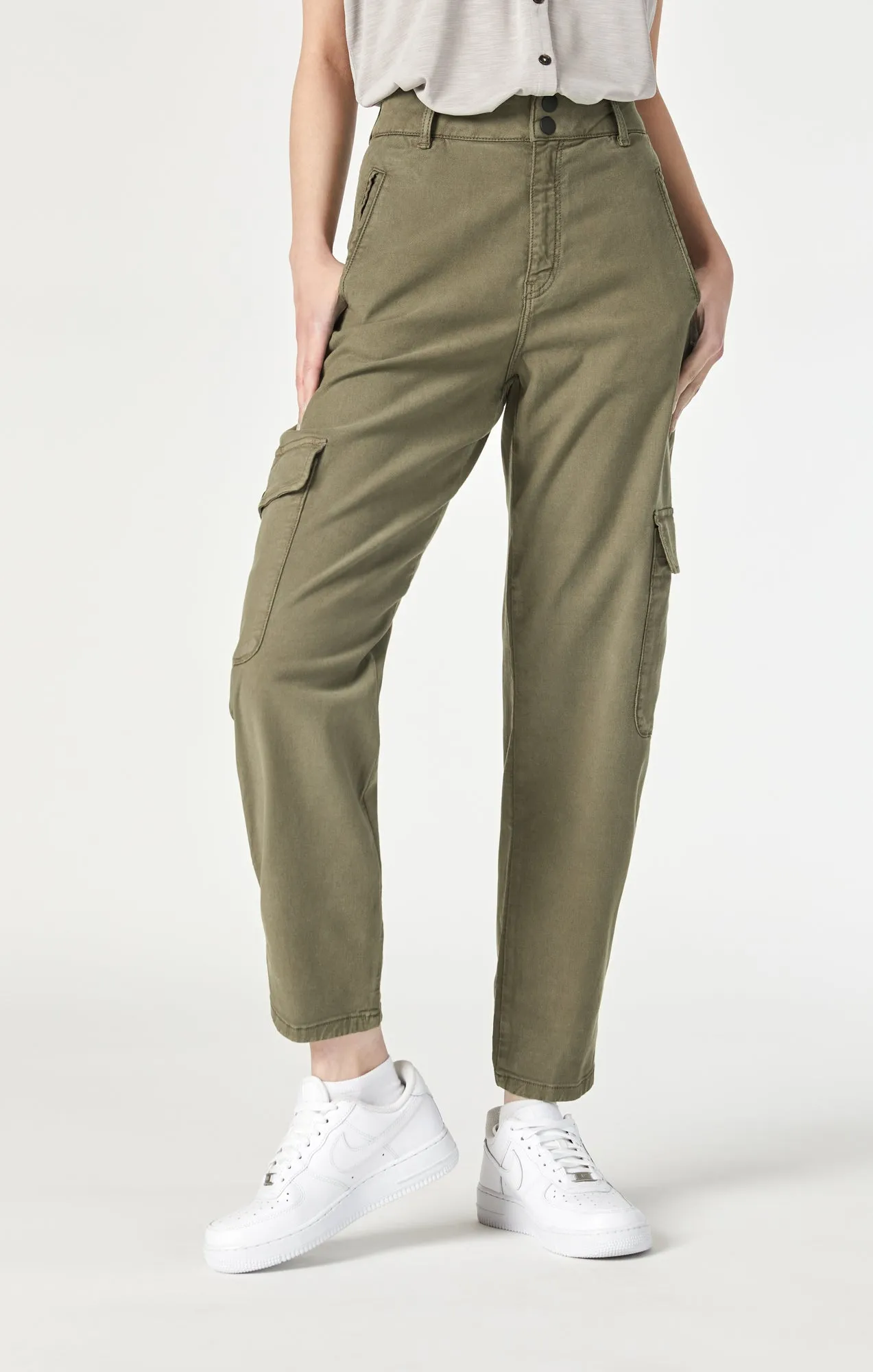 ELSIE CARGO PANTS IN CAPERS LUXE TWILL sold by Mavi product image thumbnail 2
