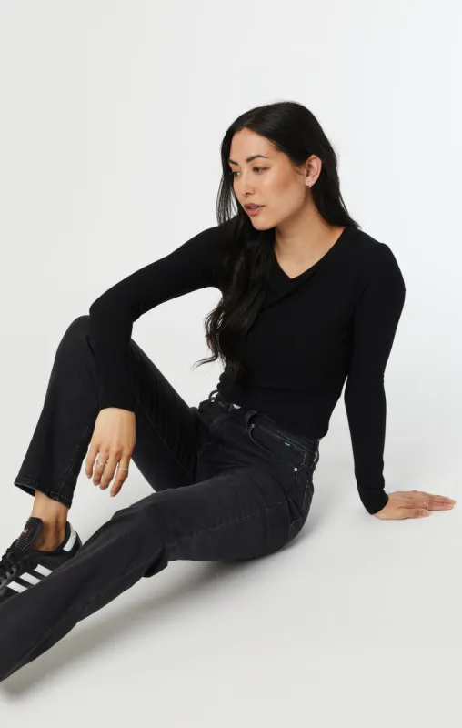 PARIS STRAIGHT LEG JEANS IN SMOKE INDIGO SHAPE made by Mavi