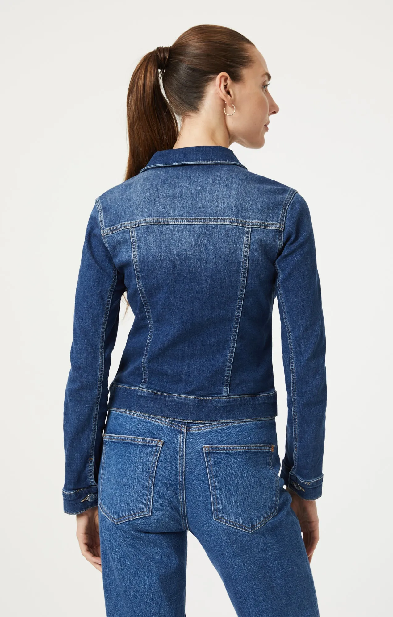 SAMANTHA JACKET IN MID BRUSHED FEATHER BLUE sold by Mavi product image thumbnail 3