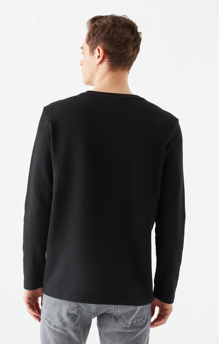 MEN'S LONG SLEEVE T-SHIRT IN BLACK sold by Mavi product image thumbnail 2