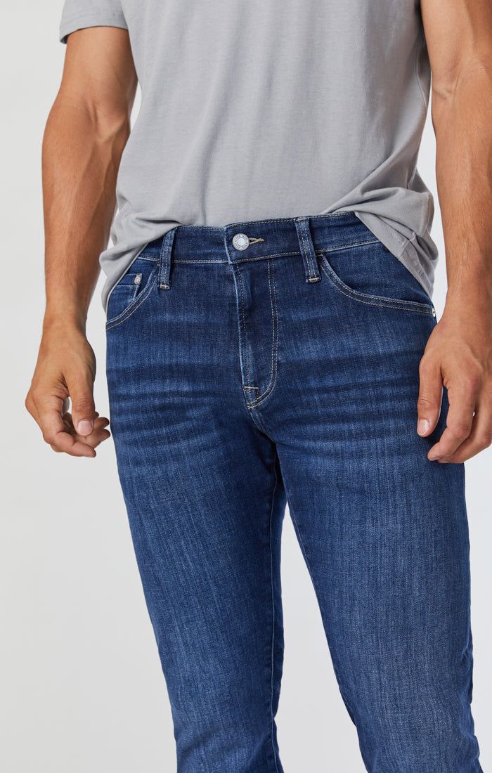 JAKE SLIM LEG JEANS IN DARK BRUSHED FEATHER BLUE sold by Mavi product image thumbnail 3
