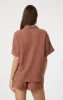 GAUZE SHORT SLEEVE SHIRT IN BROWNIE sold by Mavi