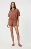 GAUZE SHORT SLEEVE SHIRT IN BROWNIE sold by Mavi