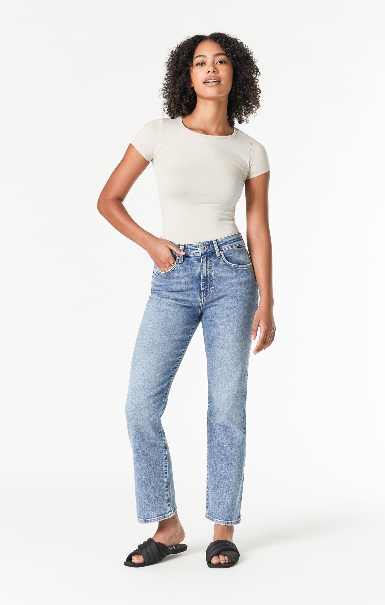 BARCELONA WIDE LEG IN LIGHT BRUSHED RECYCLE BLUE sold by Mavi product image thumbnail 2