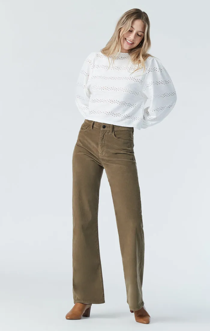VICTORIA WIDE LEG PANT IN MILITARY CORD sold by Mavi product image thumbnail 5