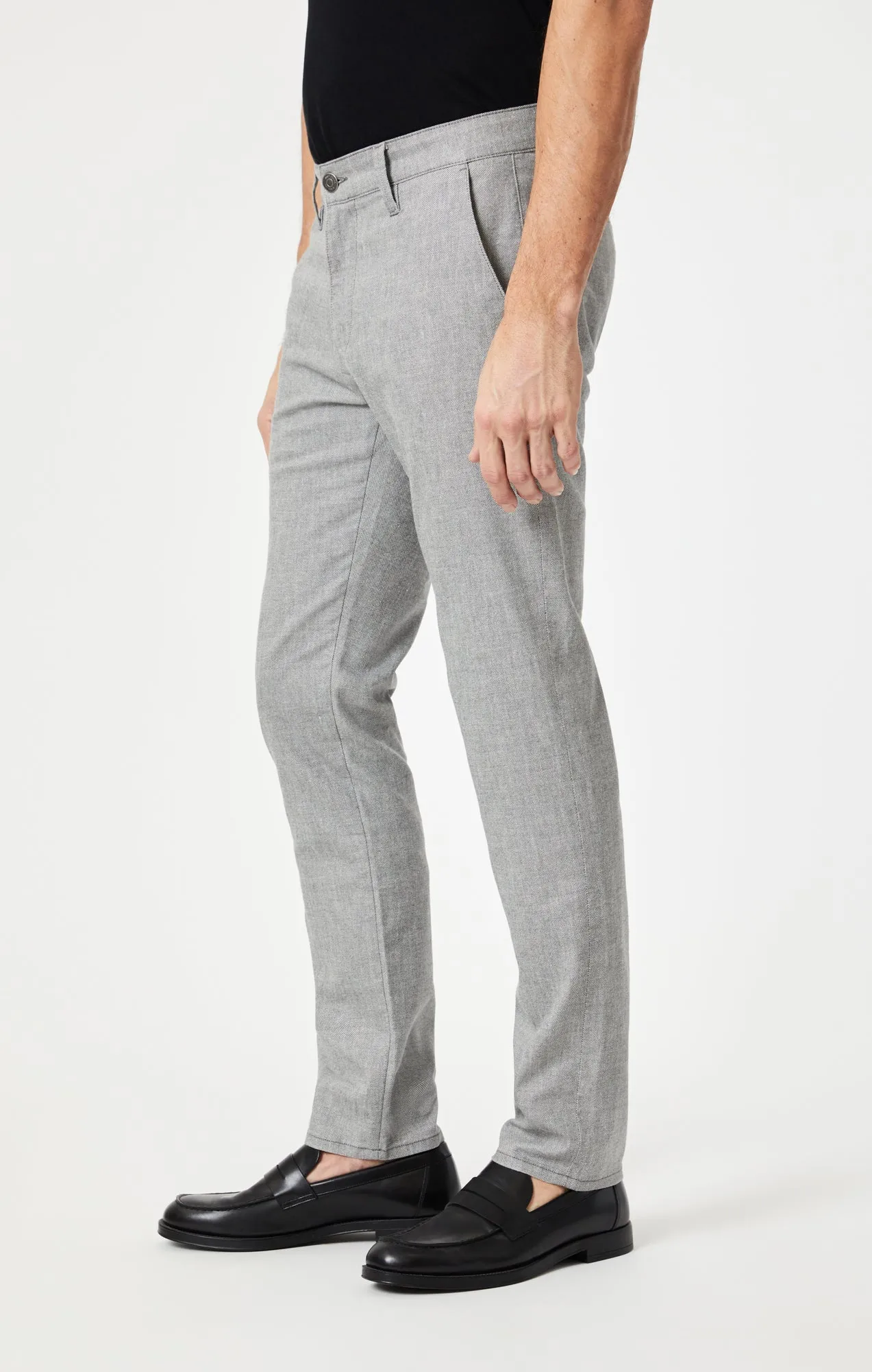MILTON SLIM STRAIGHT CHINO IN DARK GREY LINEN sold by Mavi product image thumbnail 3