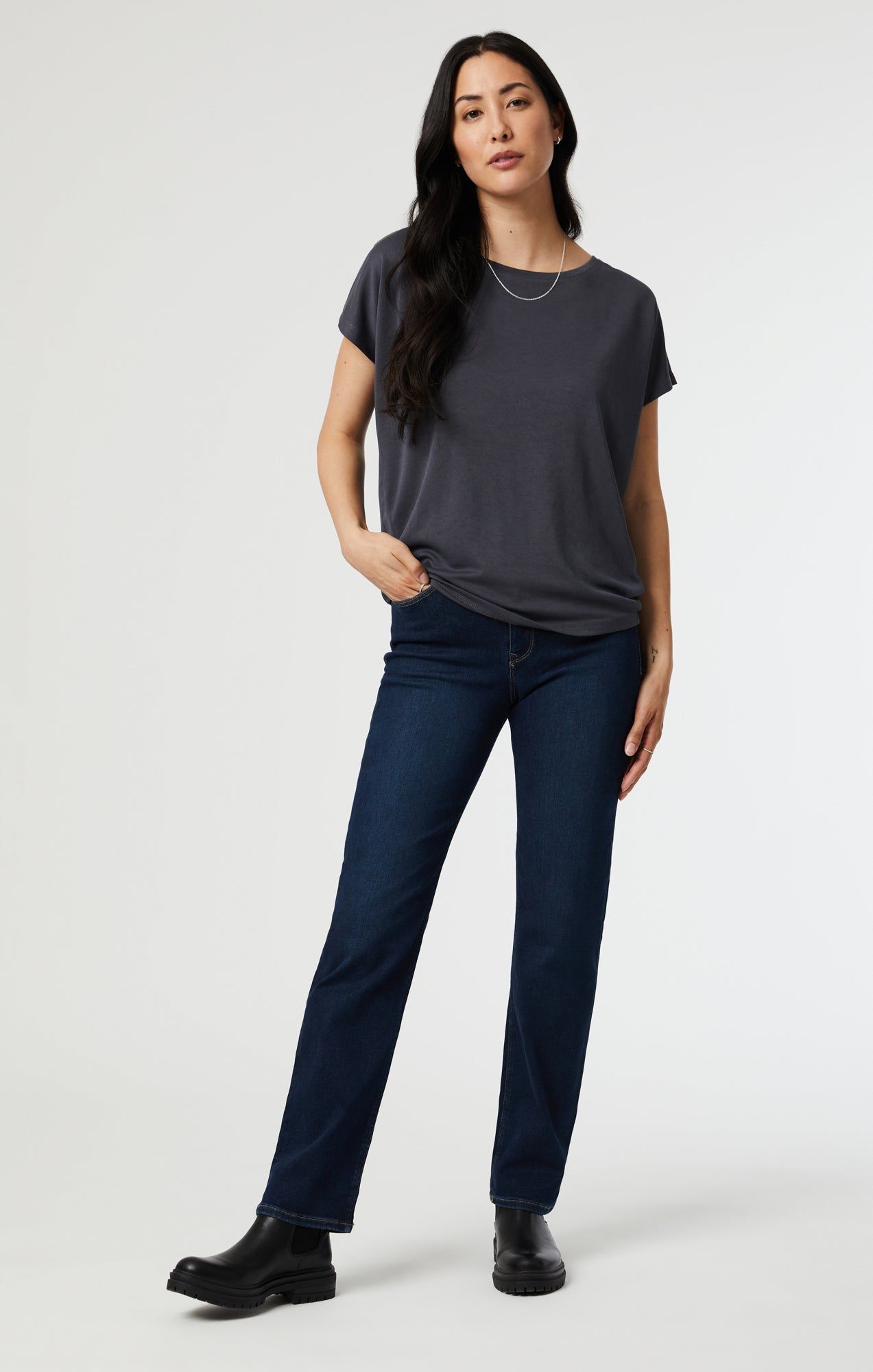 SHORT SLEEVE T-SHIRT IN GRAY BLUE sold by Mavi product image thumbnail 4