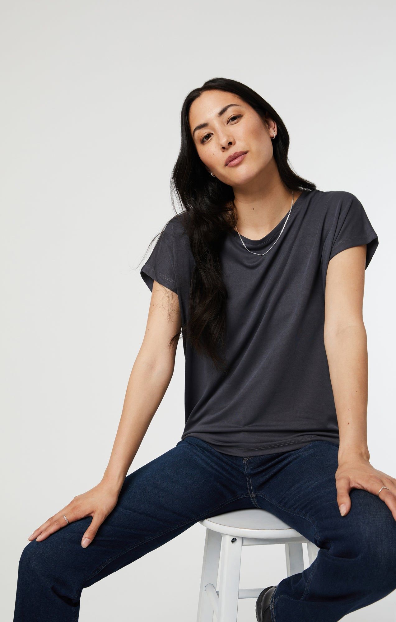 SHORT SLEEVE T-SHIRT IN GRAY BLUE sold by Mavi product image thumbnail 7