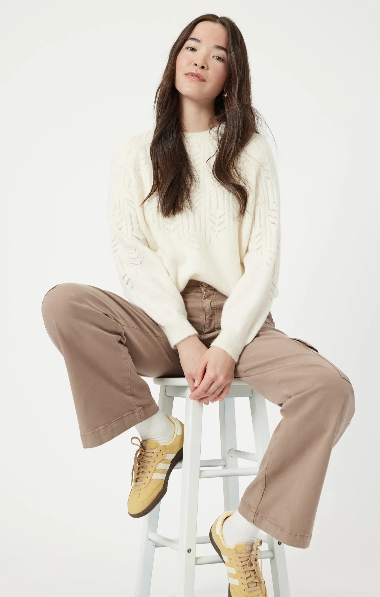 ALVA STRAIGHT CARGO IN CAPPUCCINO LUXE TWILL sold by Mavi product image thumbnail 2