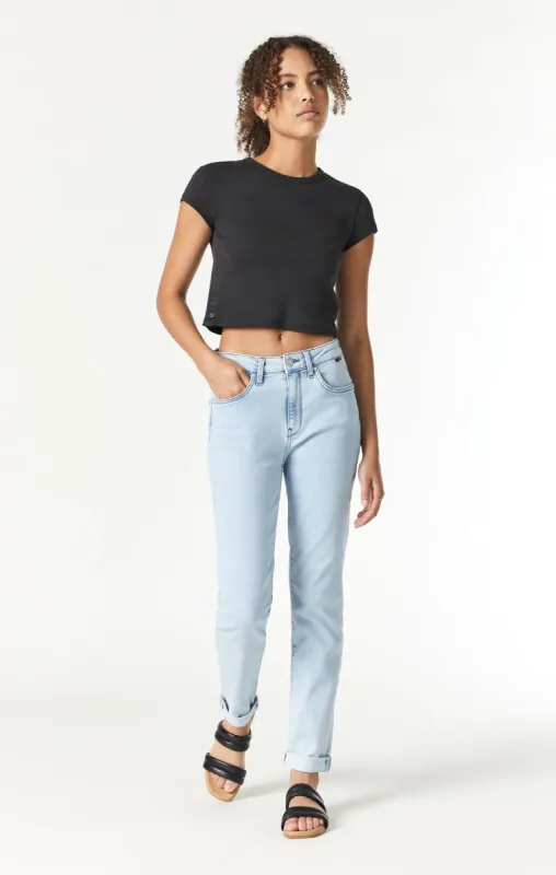 KATHLEEN SLIM BOYFRIEND IN SKY FEATHER BLUE sold by Mavi