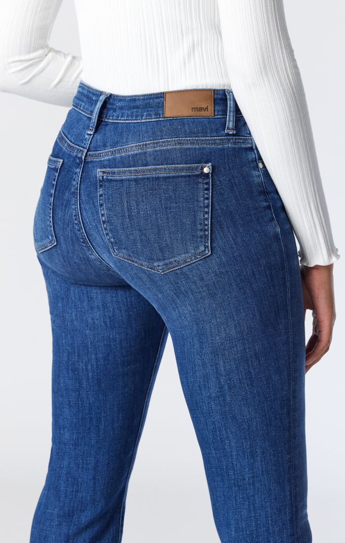 KENDRA STRAIGHT LEG JEANS IN DARK BRUSHED FEATHER BLUE sold by Mavi product image thumbnail 4