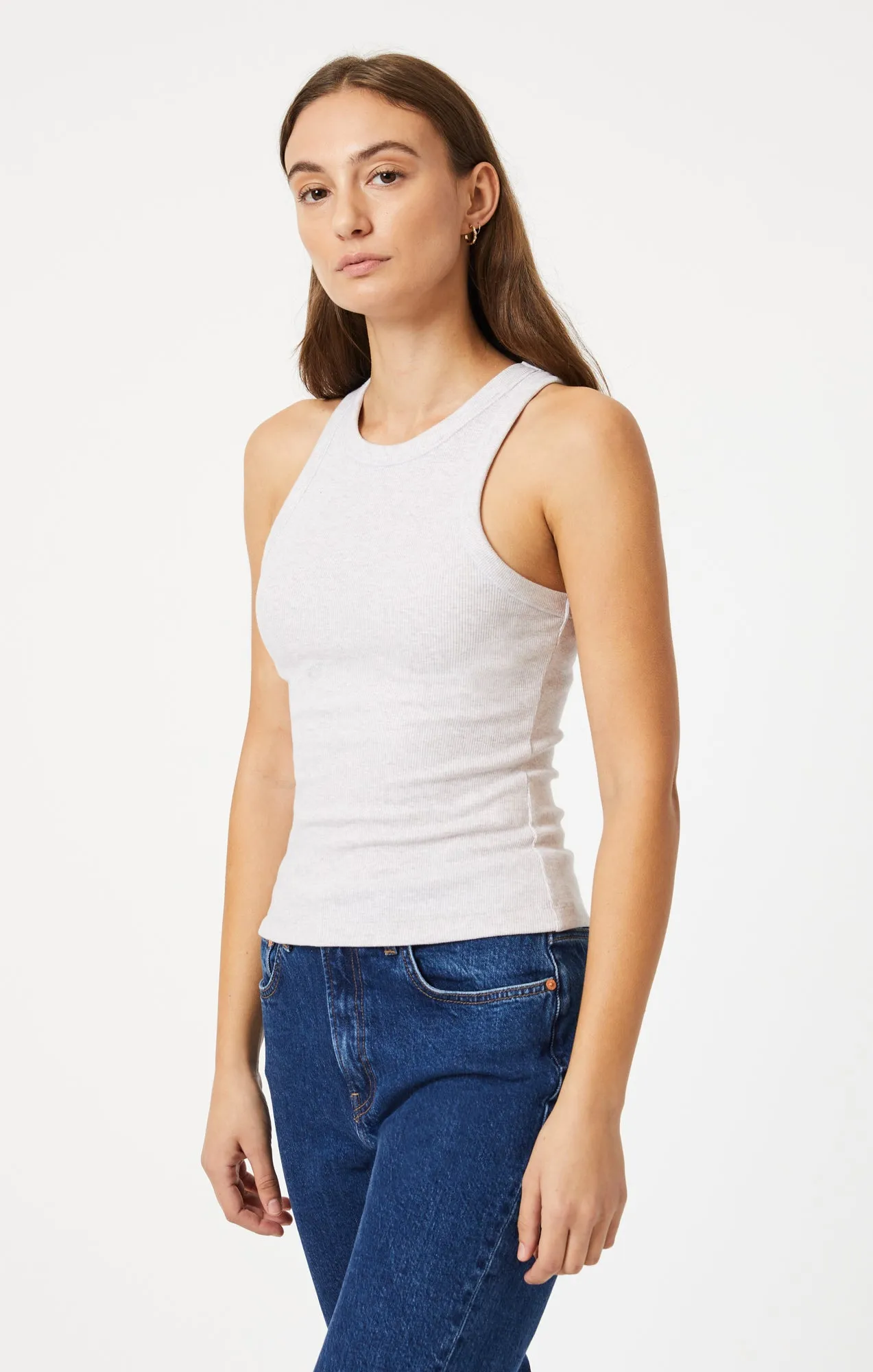 RACER BACK TANK TOP IN OATMEAL sold by Mavi product image thumbnail 2