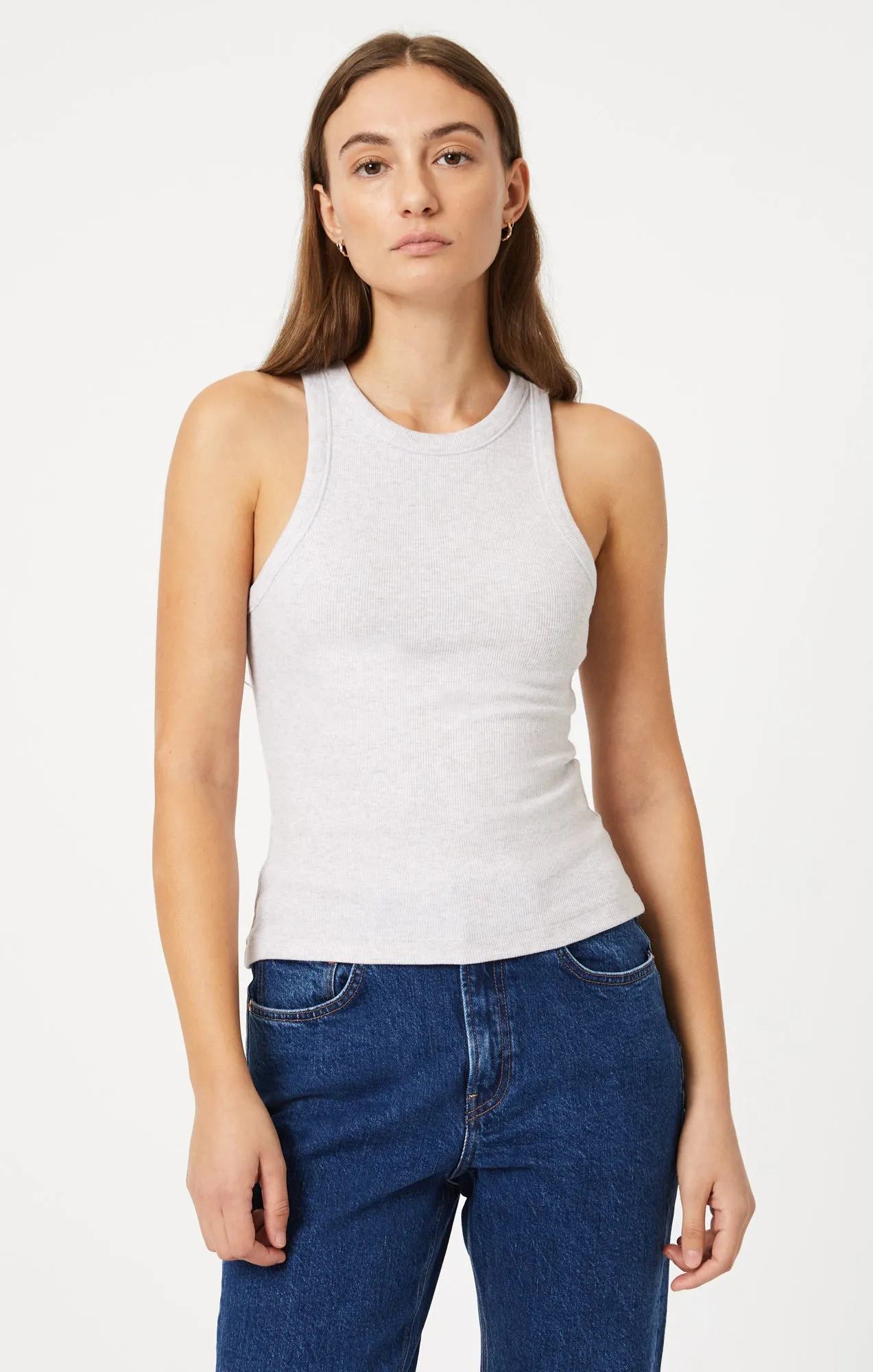 RACER BACK TANK TOP IN OATMEAL sold by Mavi