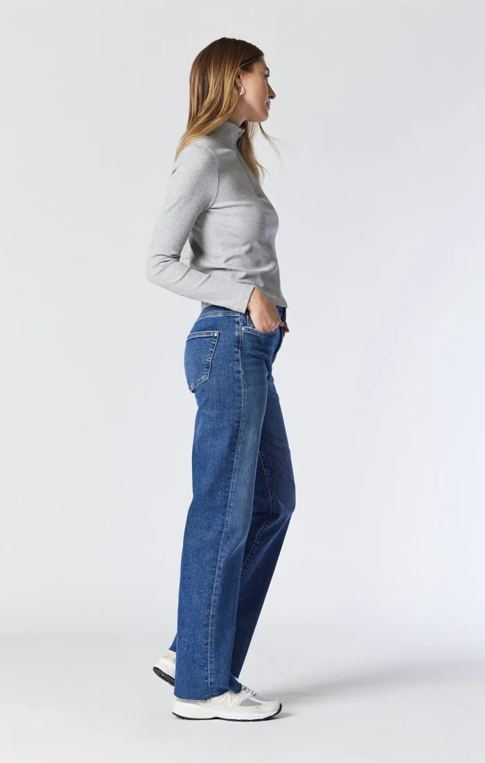 VICTORIA WIDE LEG JEANS IN DARK BRUSHED RECYCLE BLUE sold by Mavi product image thumbnail 5