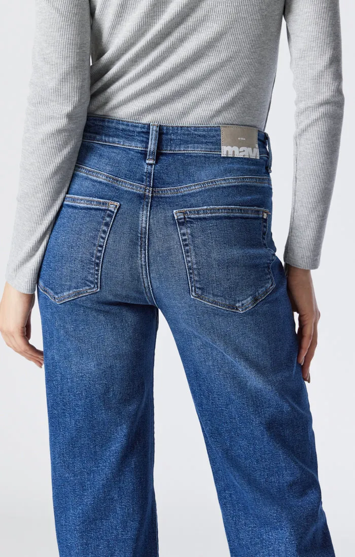 VICTORIA WIDE LEG JEANS IN DARK BRUSHED RECYCLE BLUE sold by Mavi product image thumbnail 2