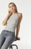 RACER BACK TANK TOP IN GREY NATURAL DYE sold by Mavi