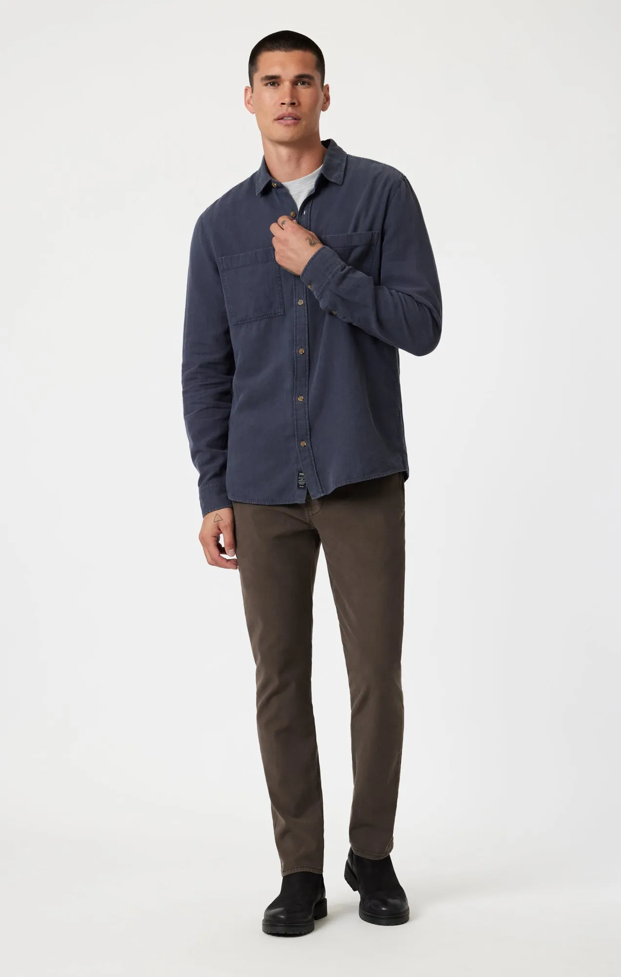 MILTON SLIM STRAIGHT CHINO IN OAK LUXE TWILL sold by Mavi