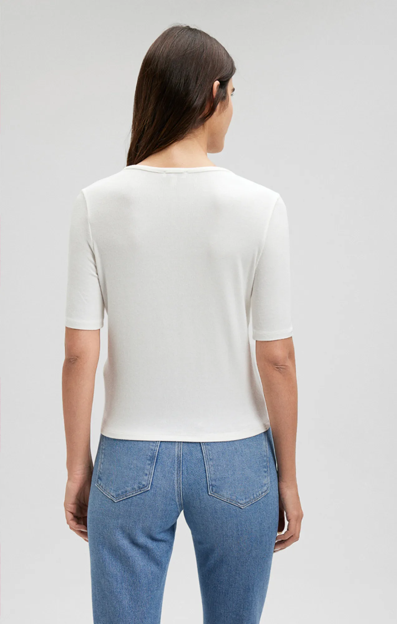 SHOULDER SLIT SHIRT IN ANTIQUE WHITE sold by Mavi product image thumbnail 4