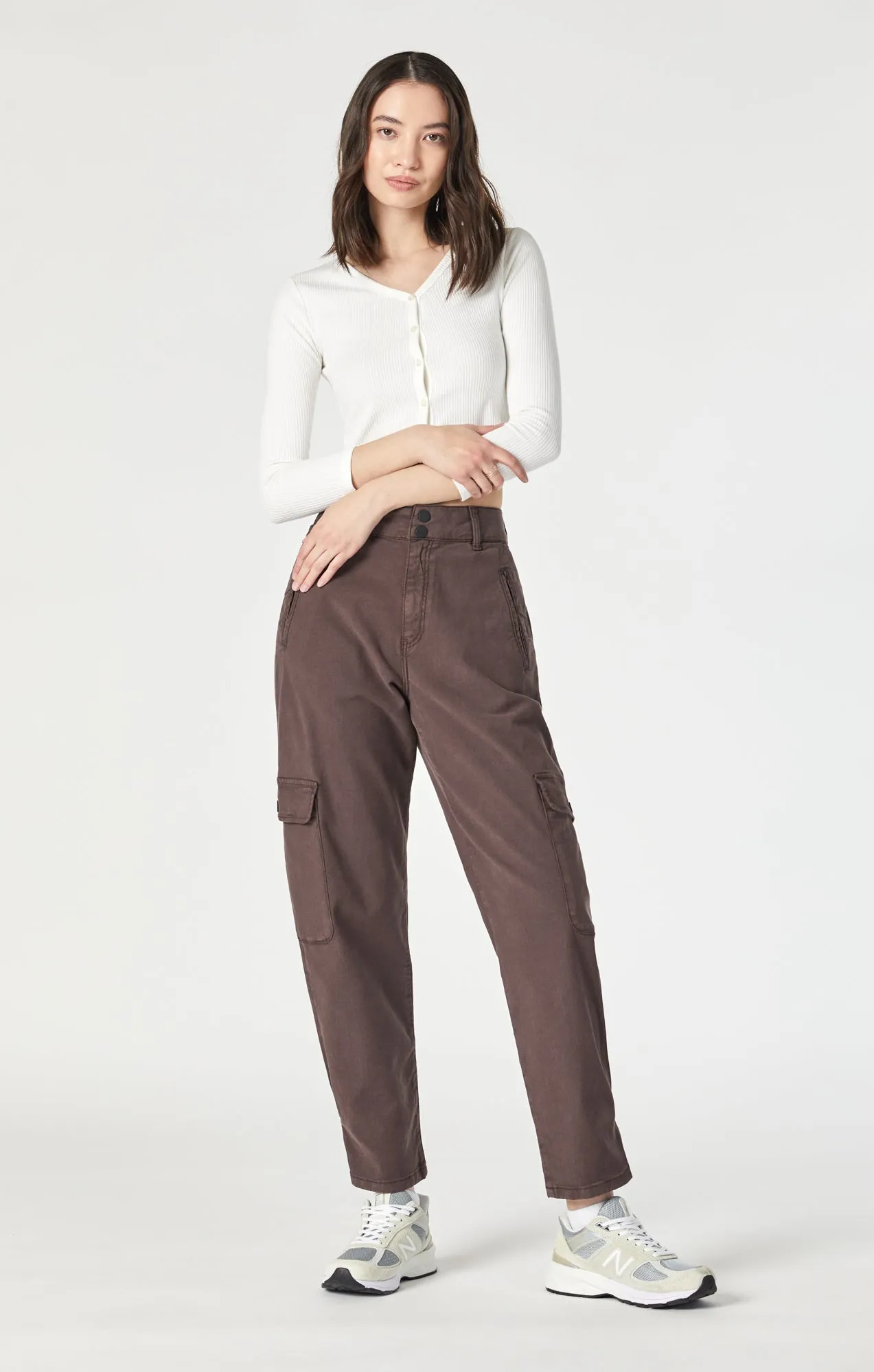 ELSIE CARGO PANTS IN JAVA LUXE TWILL sold by Mavi