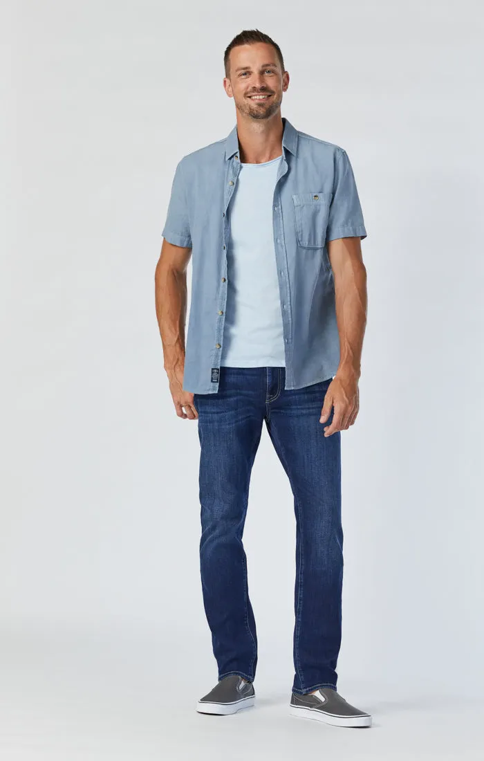 ZACH STRAIGHT LEG IN DEEP BRUSHED MIAMI sold by Mavi