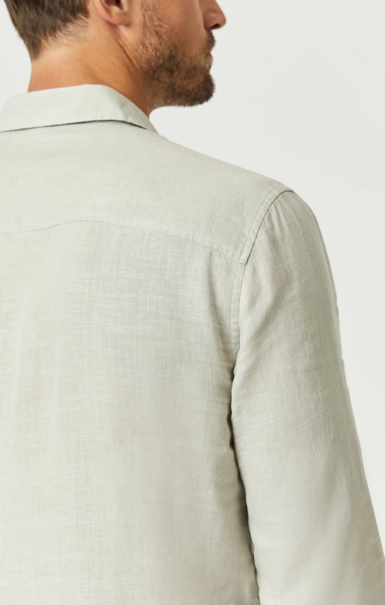 LINEN BUTTON-UP SHIRT IN MOONSTRUCK sold by Mavi product image thumbnail 5