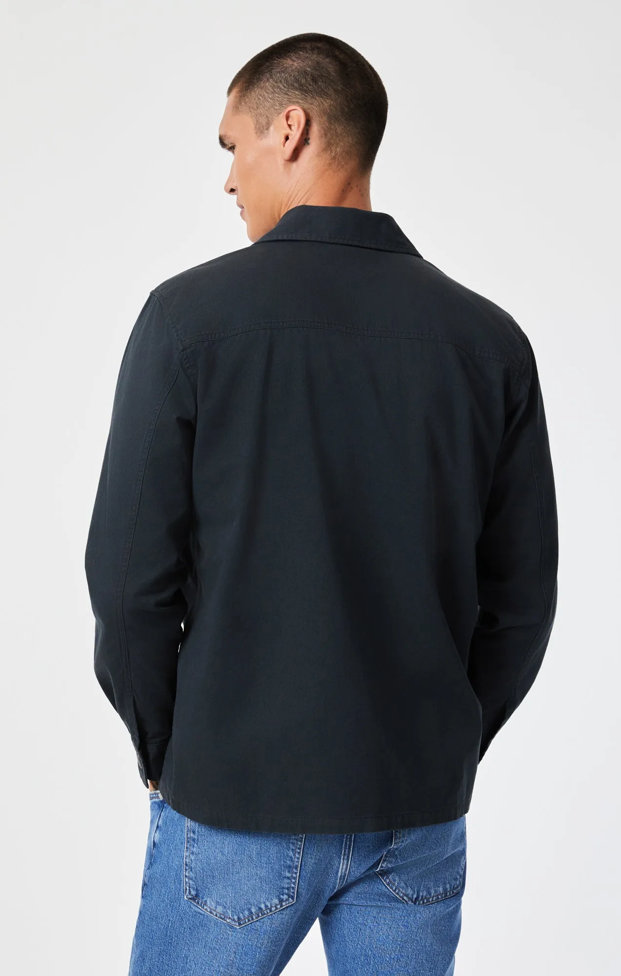 DOUBLE POCKET OVERSHIRT IN PIRATE BLACK sold by Mavi product image thumbnail 3