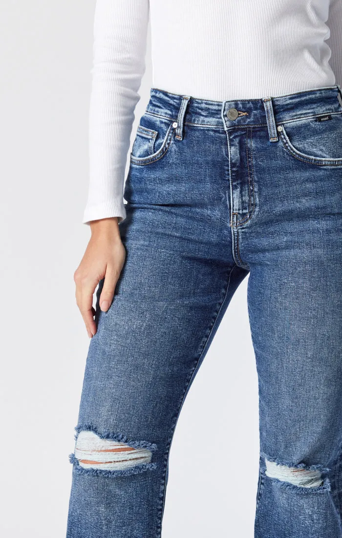 BARCELONA WIDE LEG IN MID RIPPED RECYCLE BLUE sold by Mavi product image thumbnail 4