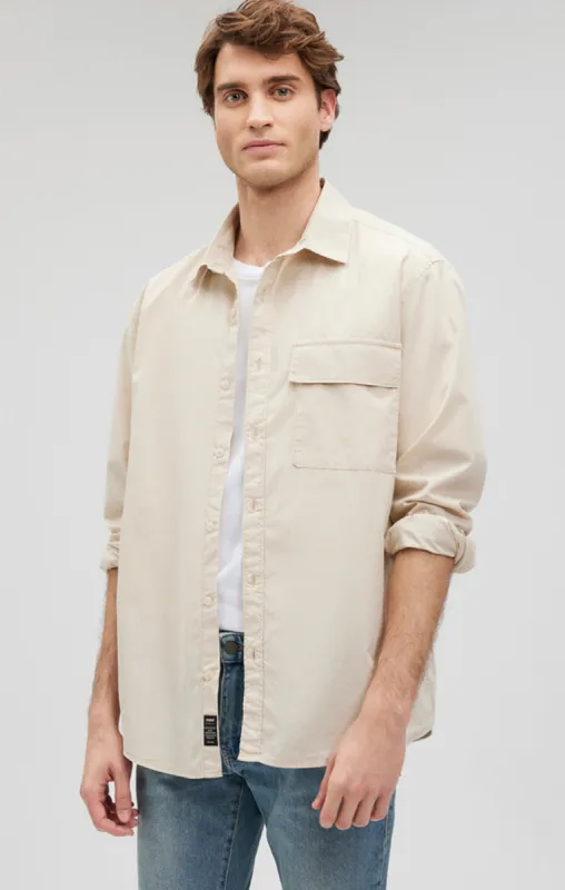 ONE POCKET BUTTON-UP SHIRT IN SILVER BIRCH sold by Mavi