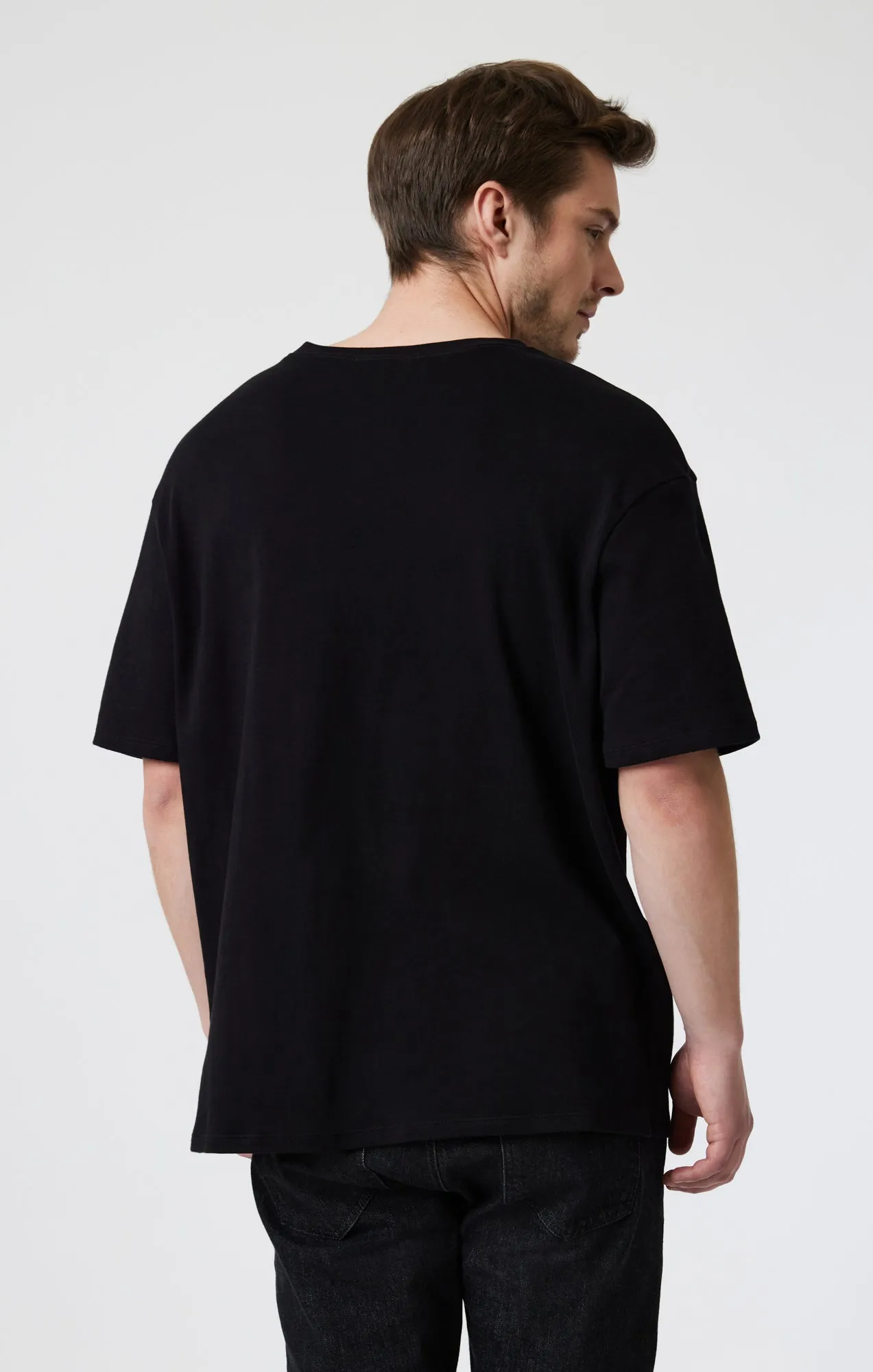 DROP SHOULDER T-SHIRT IN BLACK sold by Mavi product image thumbnail 4