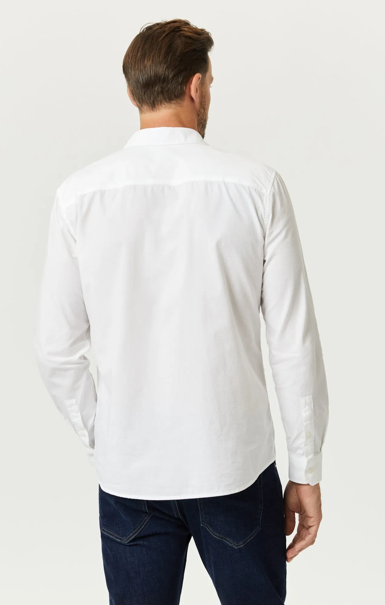 BUTTON-UP LONG SLEEVE SHIRT IN WHITE sold by Mavi product image thumbnail 3