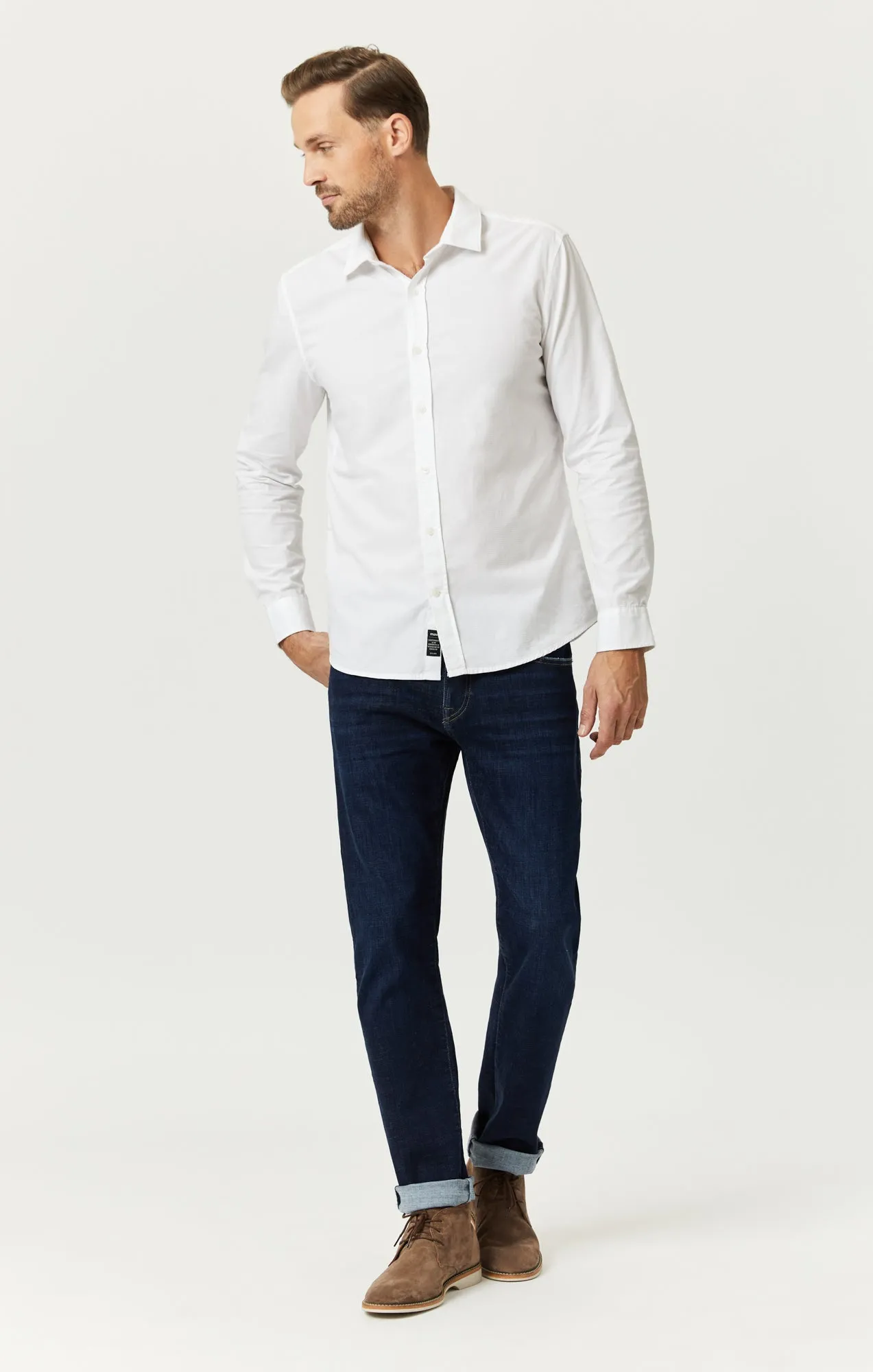 BUTTON-UP LONG SLEEVE SHIRT IN WHITE sold by Mavi product image thumbnail 4