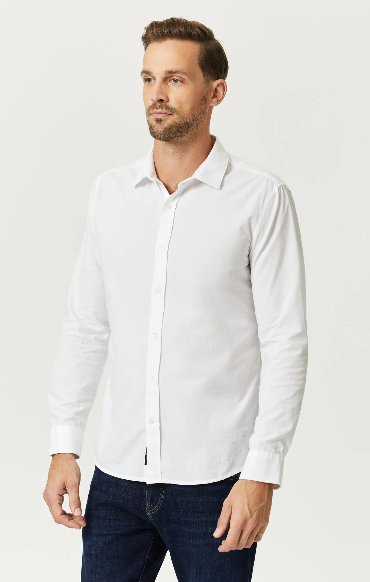 BUTTON-UP LONG SLEEVE SHIRT IN WHITE sold by Mavi product image thumbnail 2