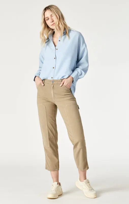 LUISA STRAIGHT LEG IN BEIGE LUXE TWILL sold by Mavi