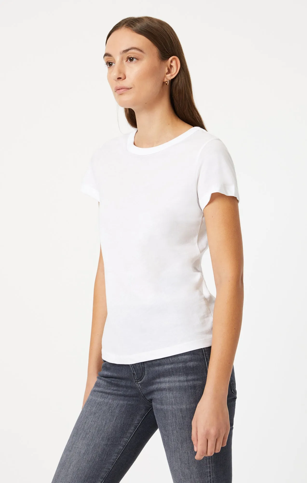 SLIM CREW NECK T-SHIRT IN WHITE sold by Mavi product image thumbnail 2