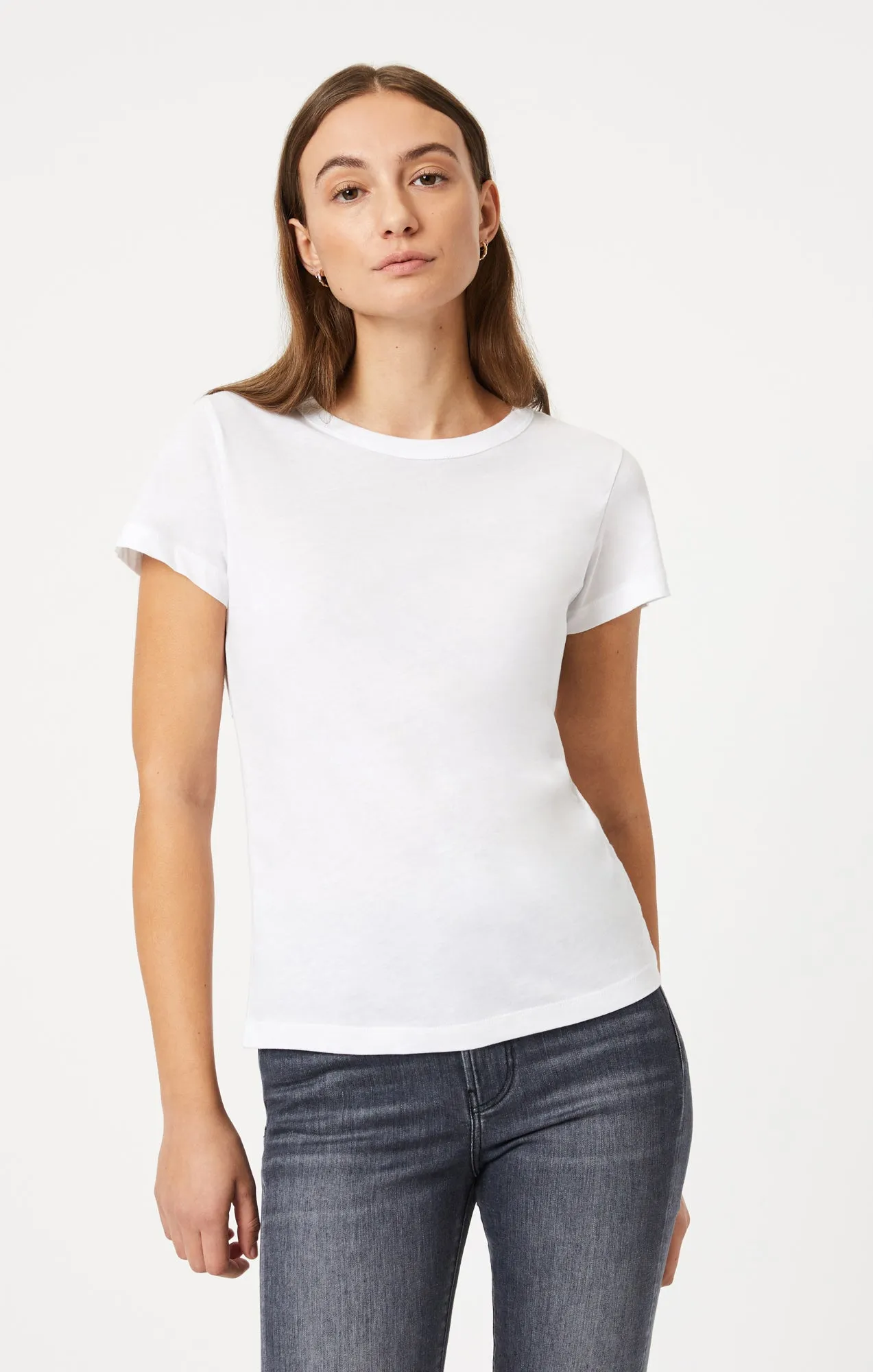 SLIM CREW NECK T-SHIRT IN WHITE sold by Mavi