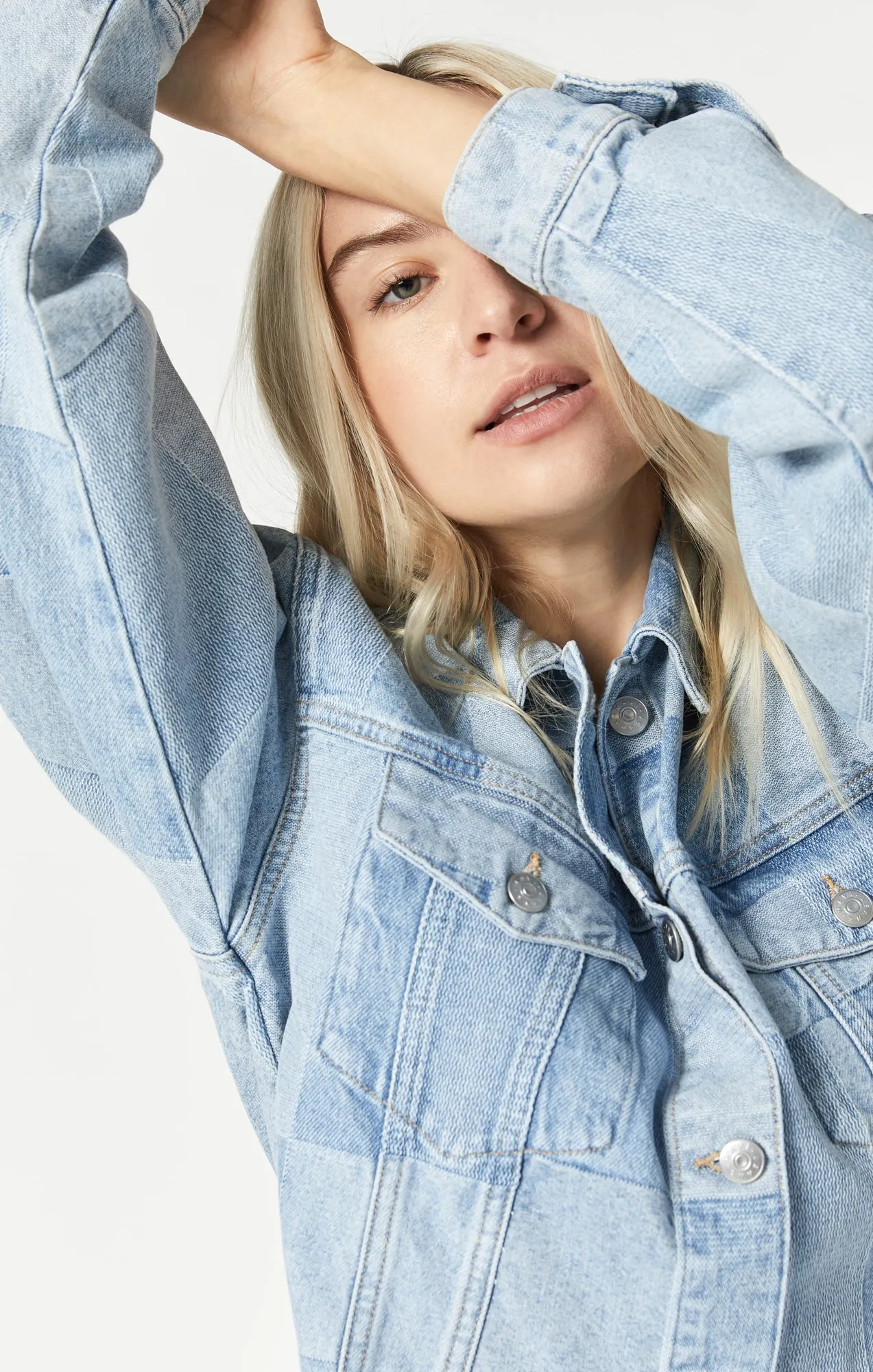 BRENDA JACKET IN JACQUARD DENIM sold by Mavi product image thumbnail 4