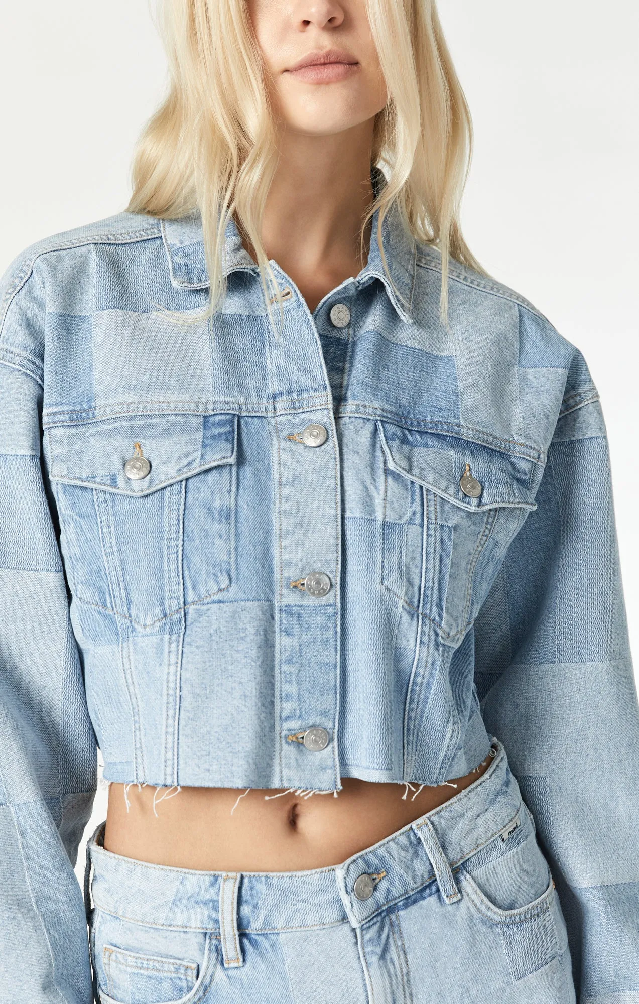 BRENDA JACKET IN JACQUARD DENIM sold by Mavi product image thumbnail 3