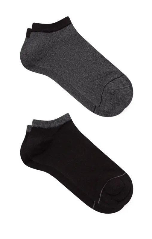 2-PACK ANKLE SOCKS IN BLACK sold by Mavi