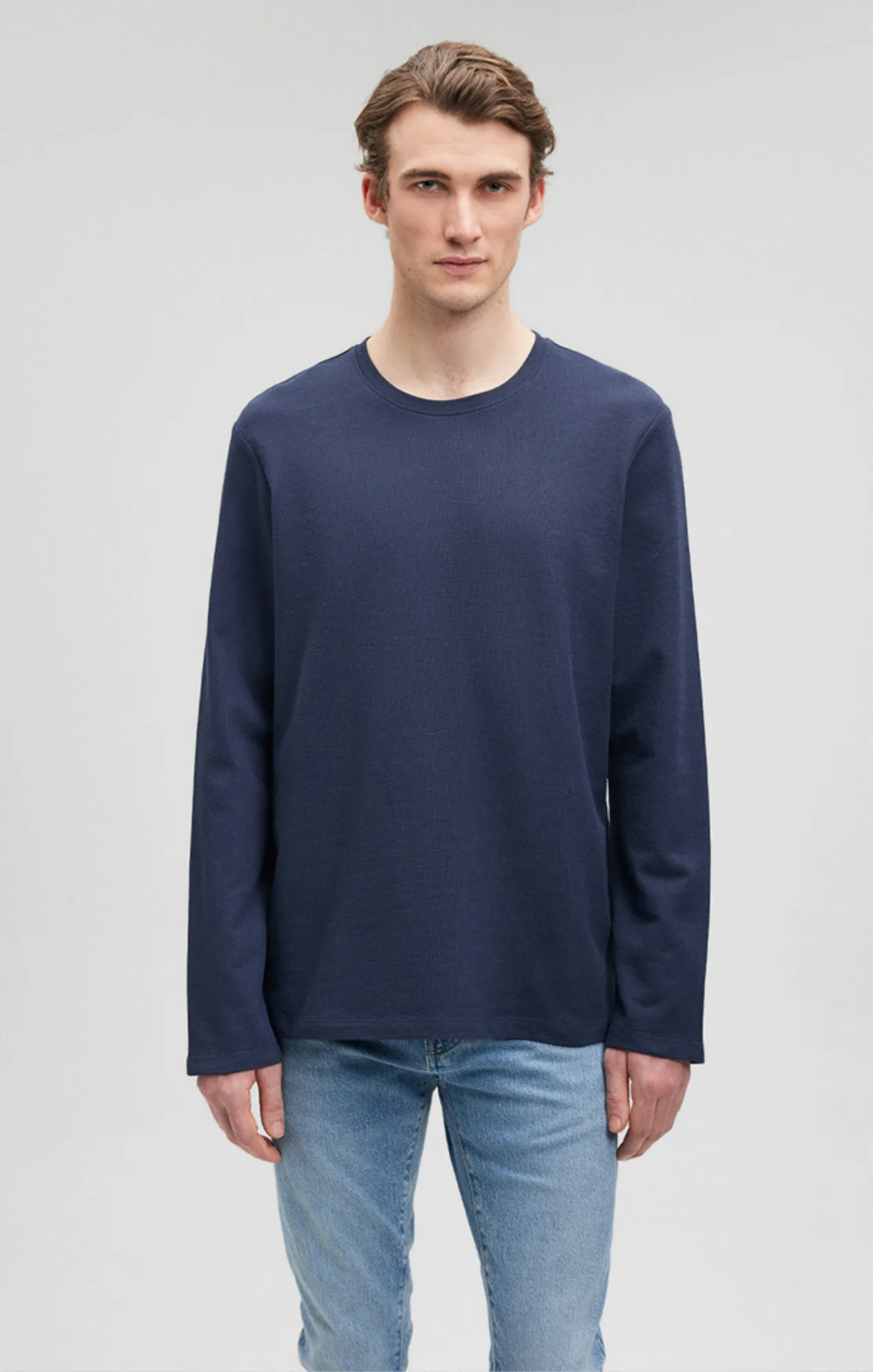 LONG SLEEVE CREW NECK T-SHIRT IN NAVY BLAZER sold by Mavi product image thumbnail 2