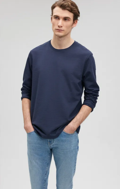 LONG SLEEVE CREW NECK T-SHIRT IN NAVY BLAZER sold by Mavi