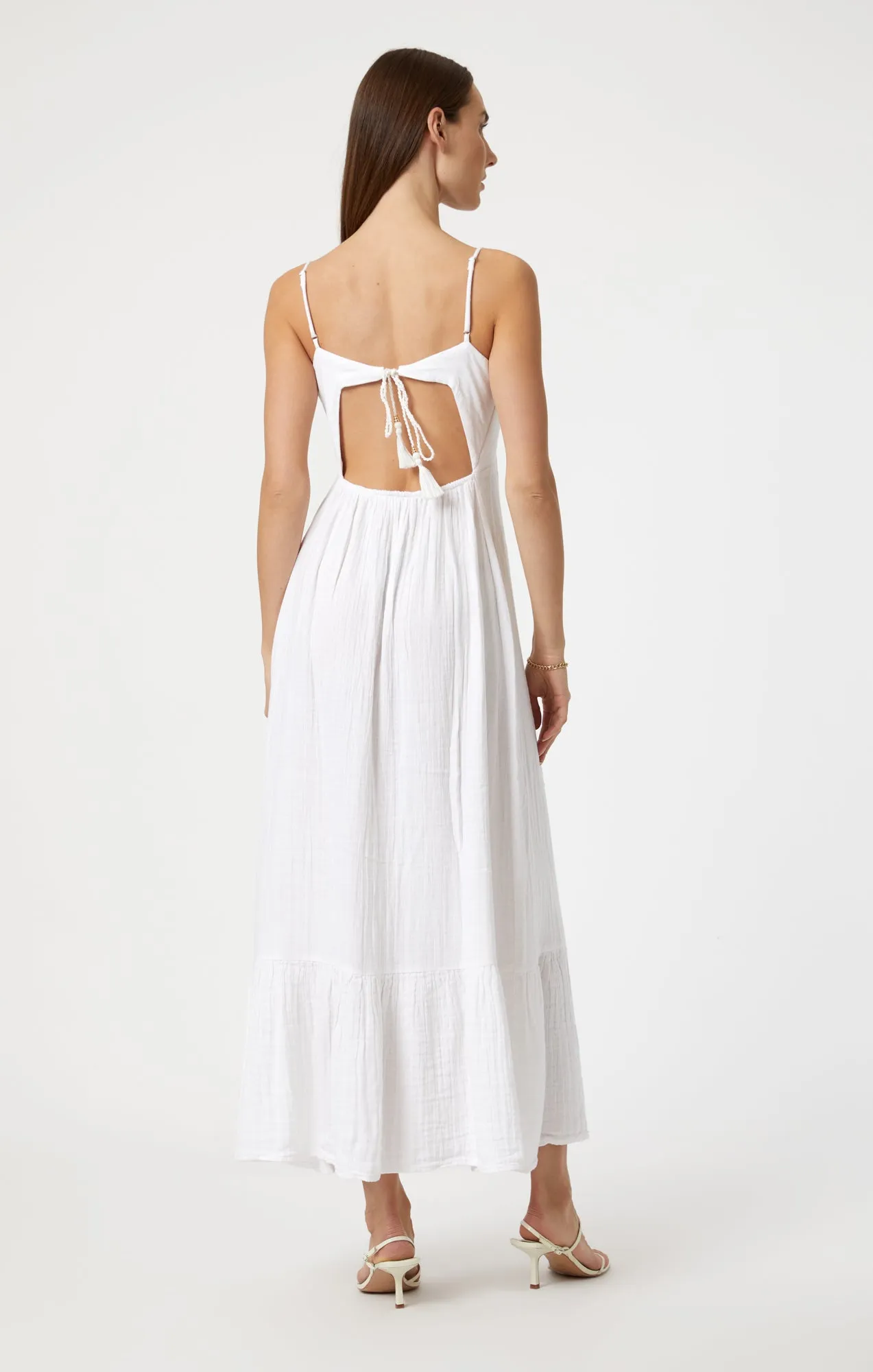 WOVEN MAXI DRESS IN WHITE sold by Mavi product image thumbnail 4