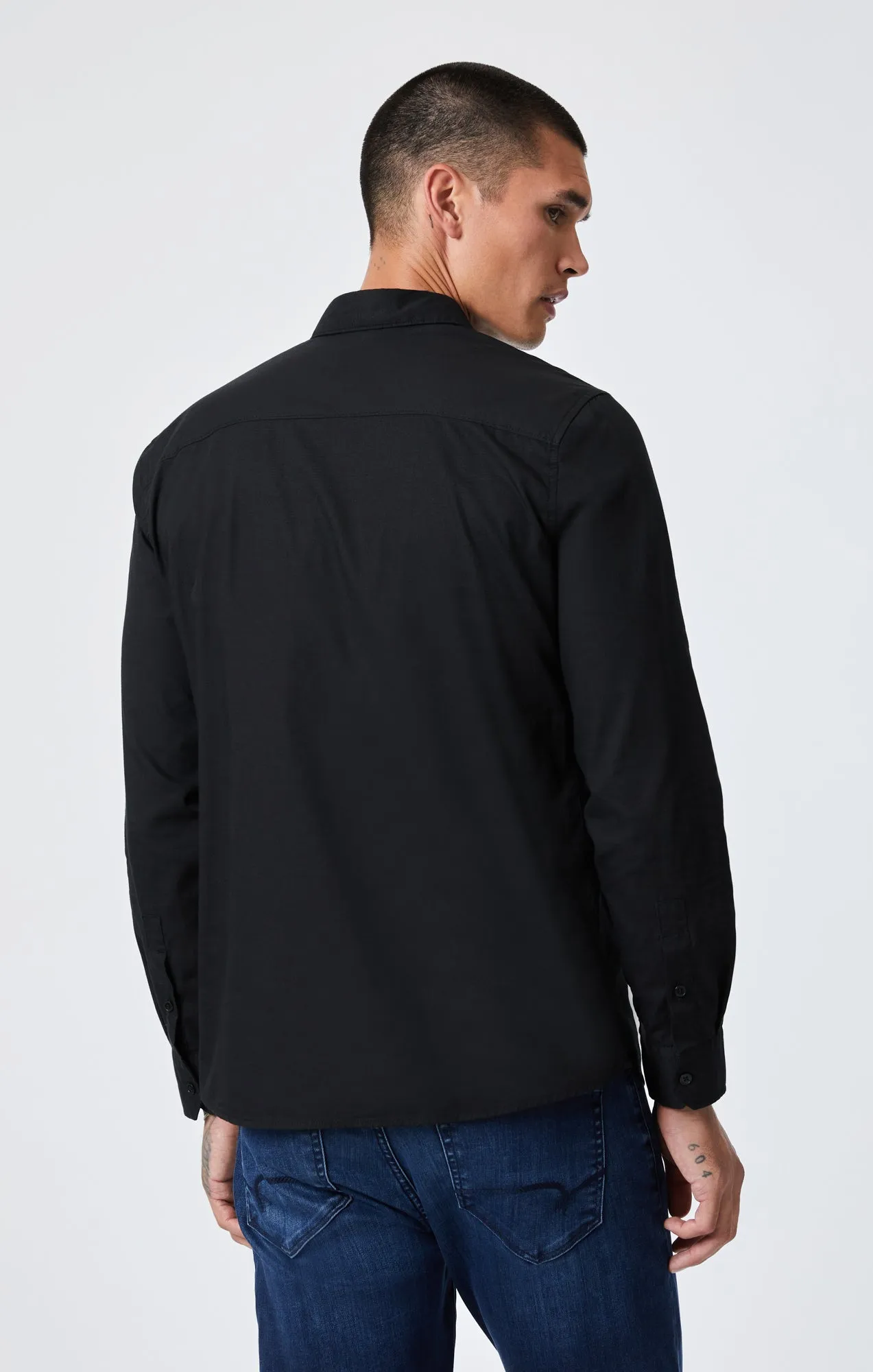 BUTTON-UP LONG SLEEVE SHIRT IN BLACK sold by Mavi product image thumbnail 3