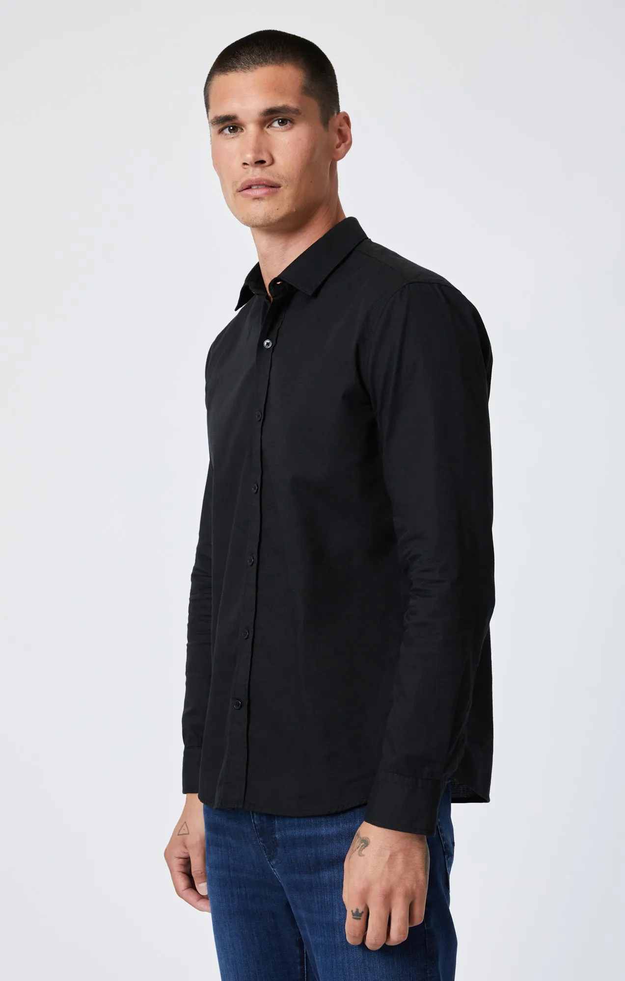 BUTTON-UP LONG SLEEVE SHIRT IN BLACK sold by Mavi product image thumbnail 2